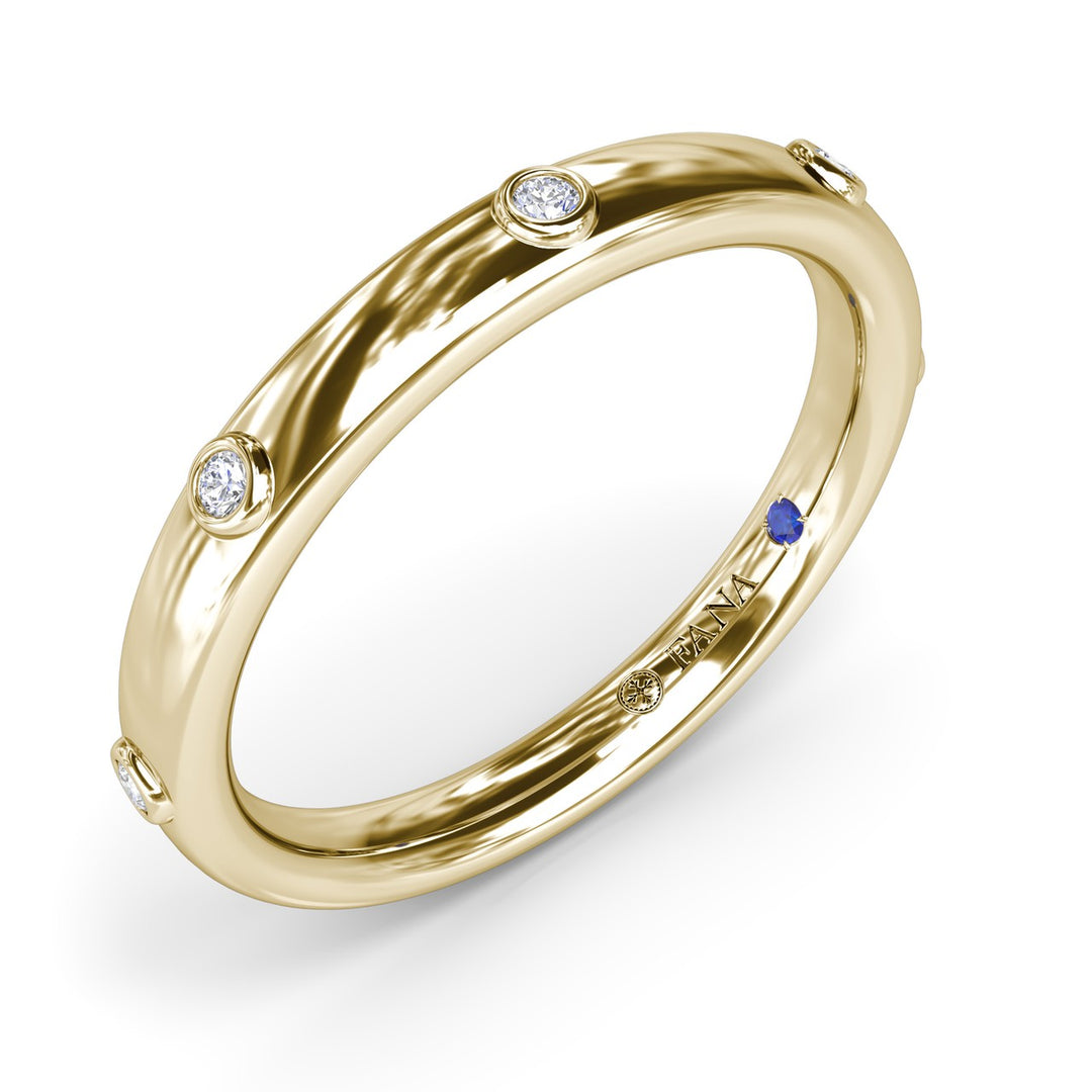 Bezel Set Round Diamond Band