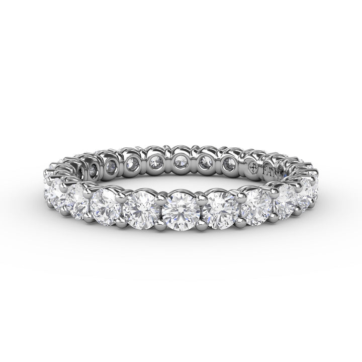 Stunning Shared Prong Eternity Band