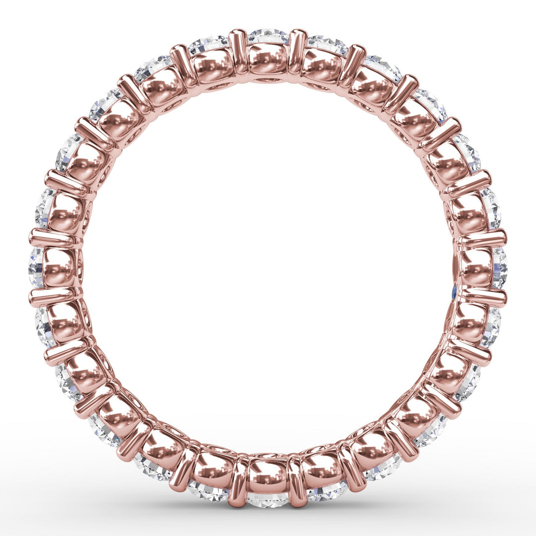 Stunning Shared Prong Eternity Band
