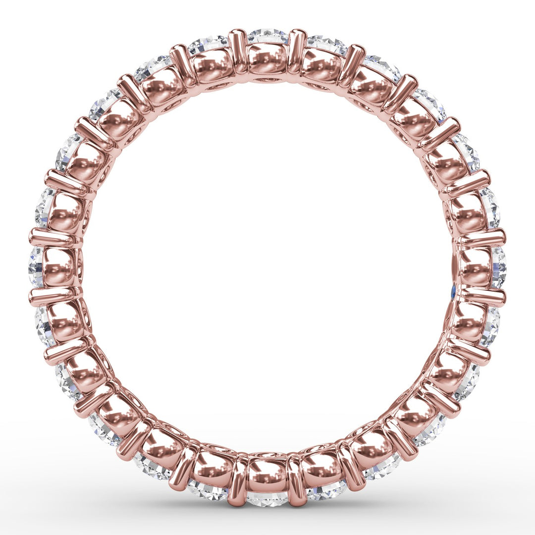 Stunning Shared Prong Eternity Band