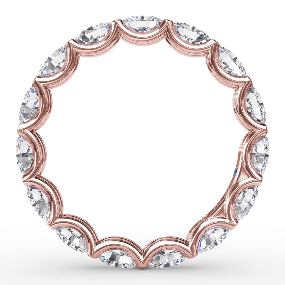 Shared Prong Oval Eternity Band