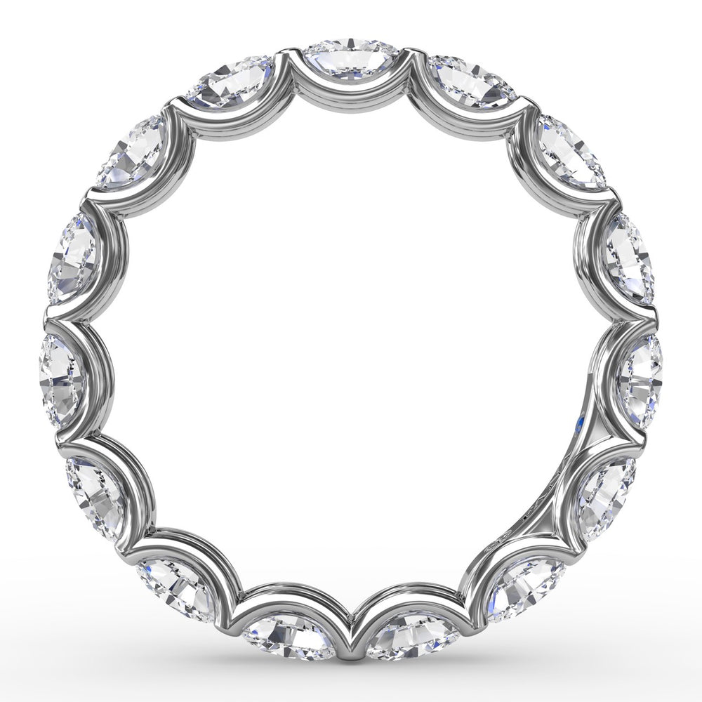 Shared Prong Oval Eternity Band
