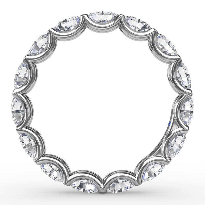 Shared Prong Oval Eternity Band