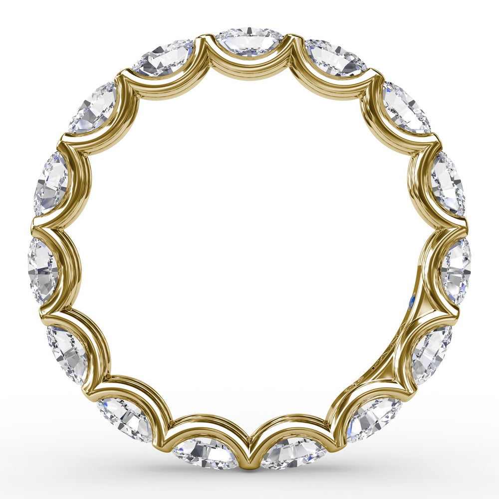 Shared Prong Oval Eternity Band