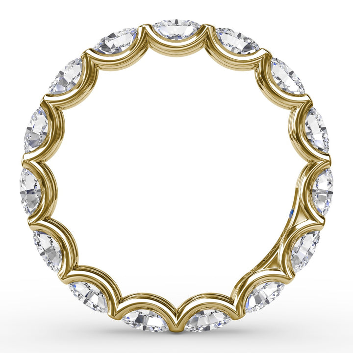 Shared Prong Oval Eternity Band