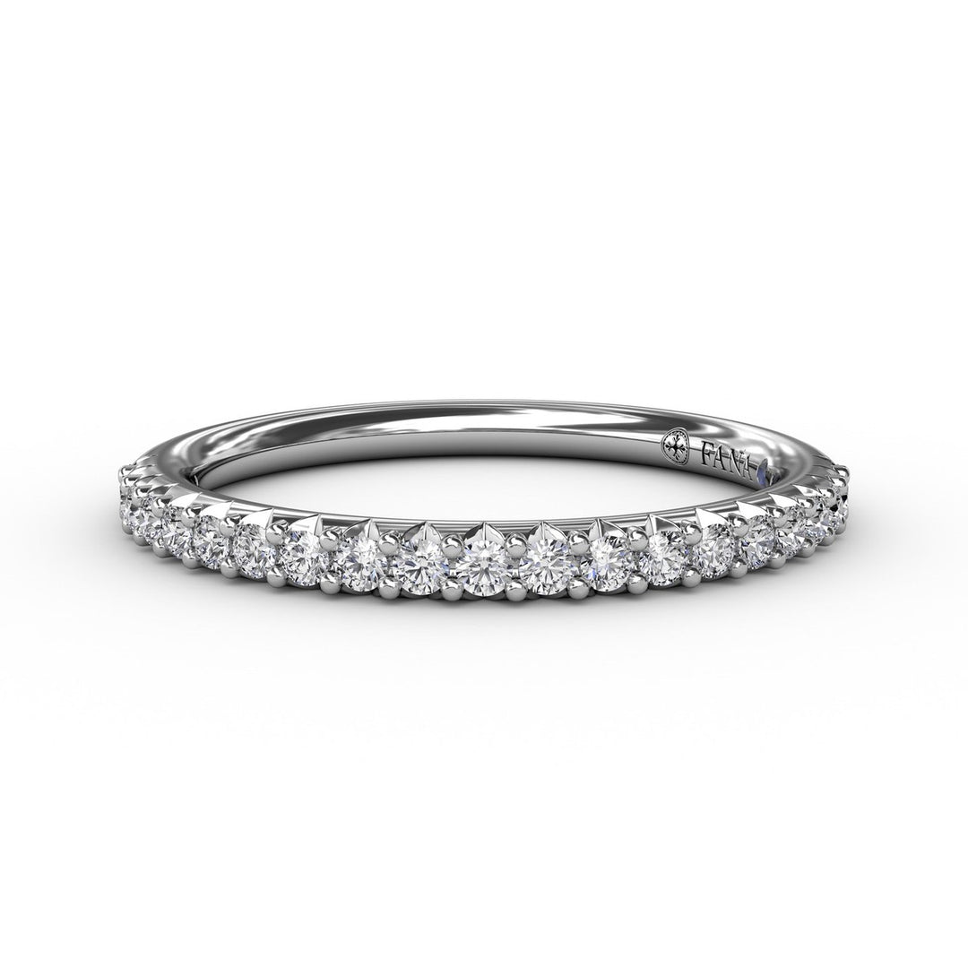 Delicate Modern Shared Prong Anniversary Band