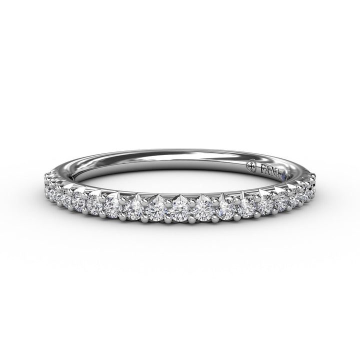 Delicate Modern Shared Prong Anniversary Band
