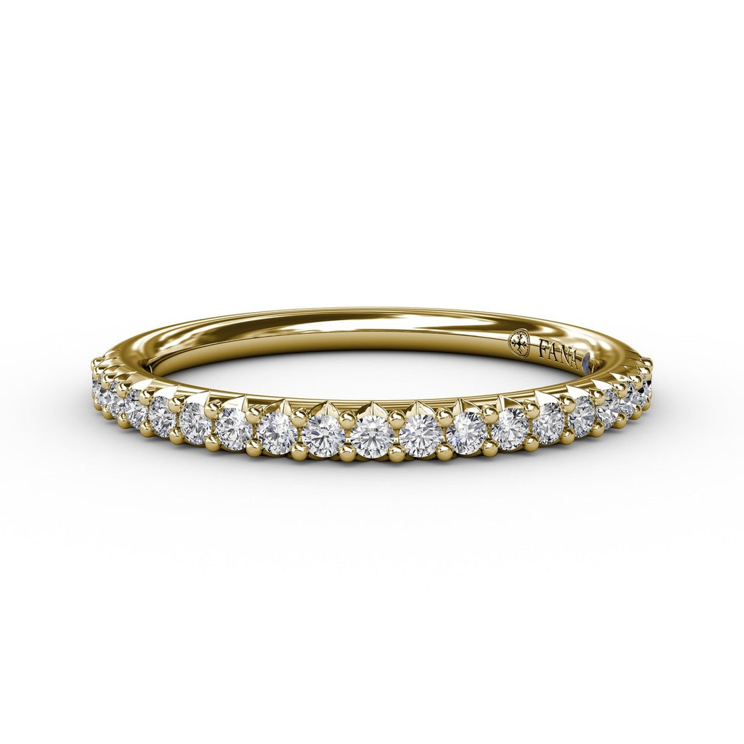 Delicate Modern Shared Prong Anniversary Band