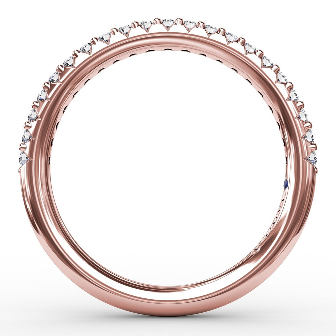 Delicate Modern Shared Prong Anniversary Band