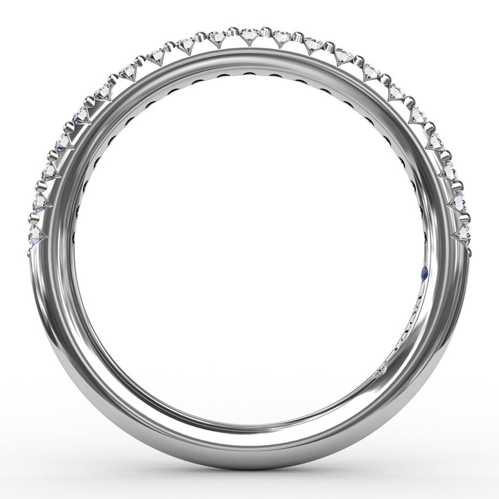 Delicate Modern Shared Prong Anniversary Band