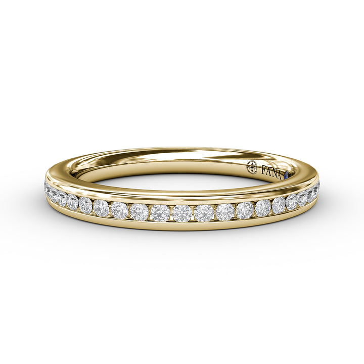 Bead and Channel Set Anniversary Band
