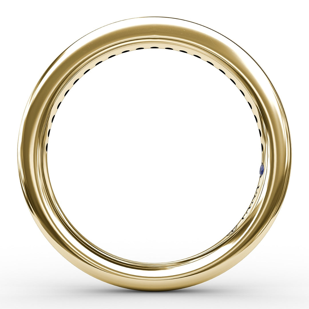 Bead and Channel Set Anniversary Band