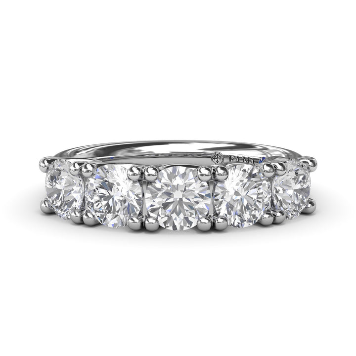 Round Diamond Anniversary Band