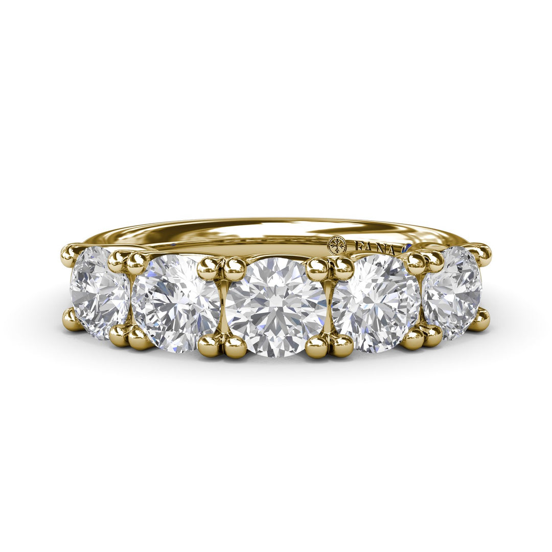 Round Diamond Anniversary Band