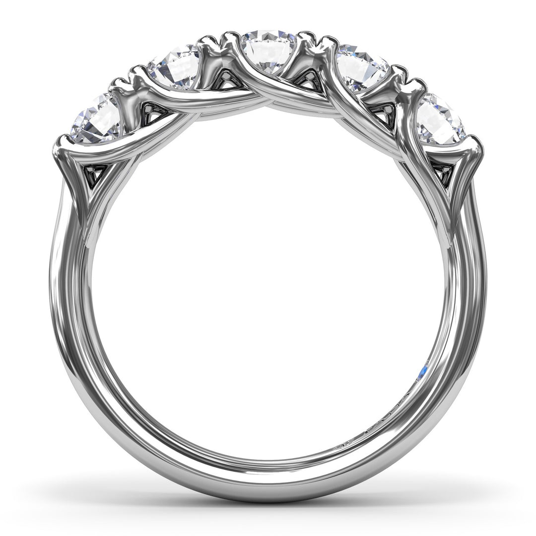 Round Diamond Anniversary Band