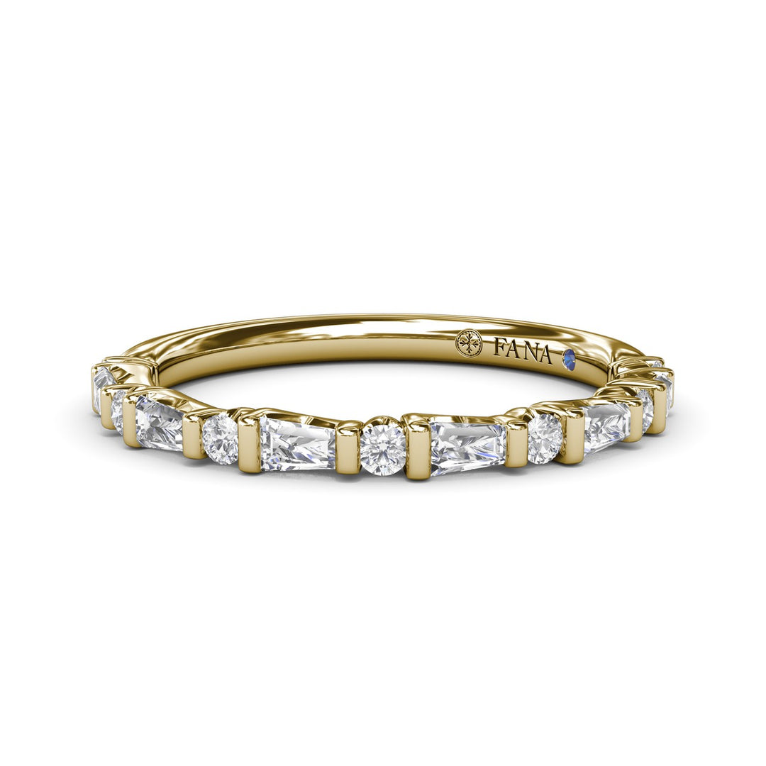 Tapered Baguette and Round Anniversary Band