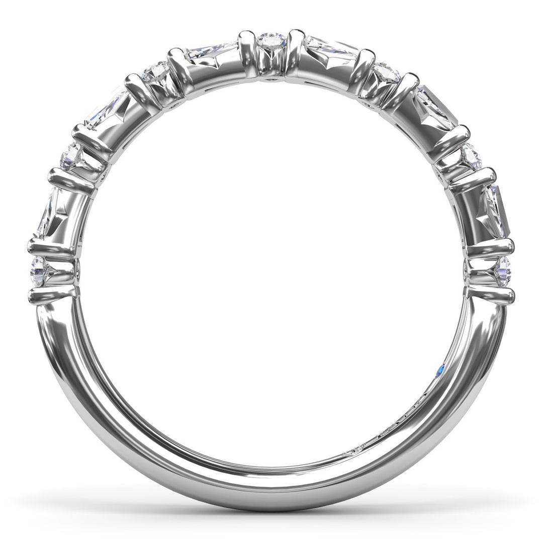 Tapered Baguette and Round Anniversary Band