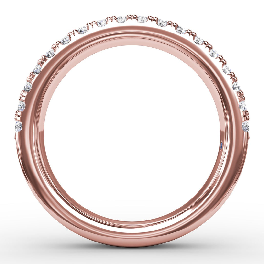 Double Row Prong Set Diamond Band