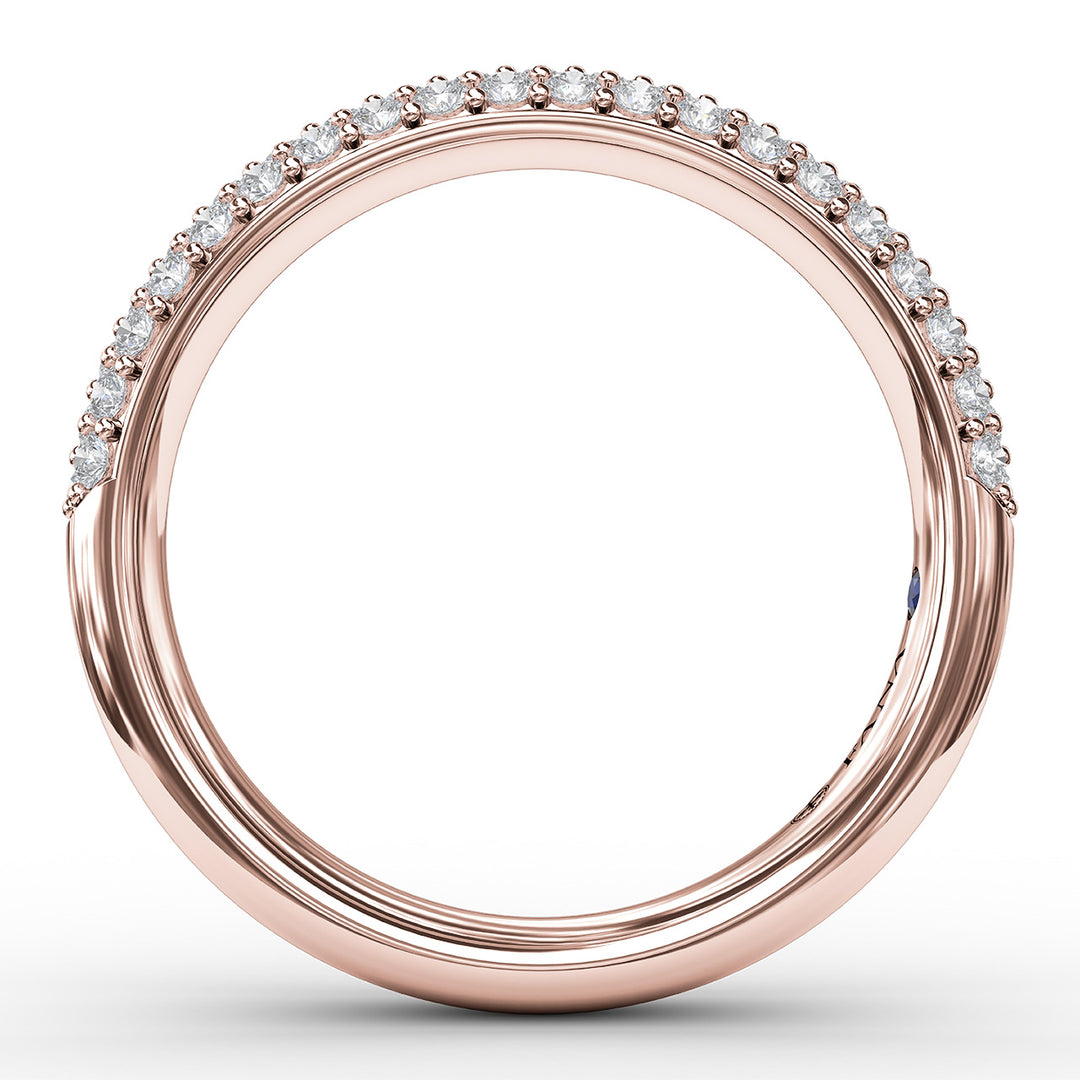 Domed Diamond Pave Band