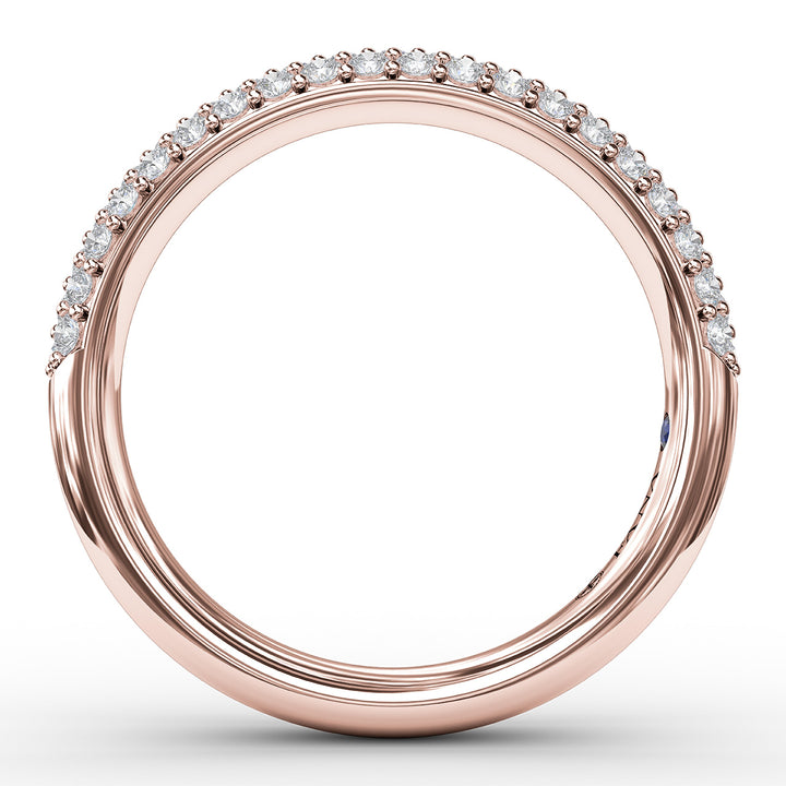 Domed Diamond Pave Band