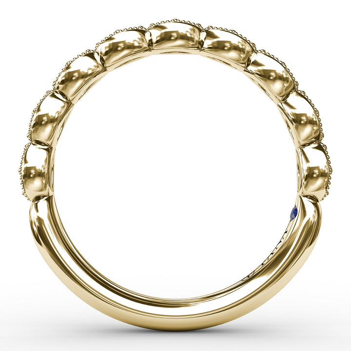 Scalloped Diamond Band with Milgrain