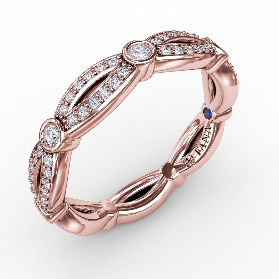 Diamond Bezel Set Band
