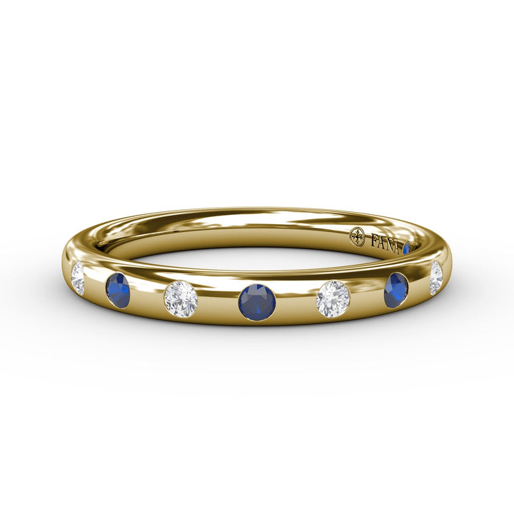Sapphire Flush Setting Band