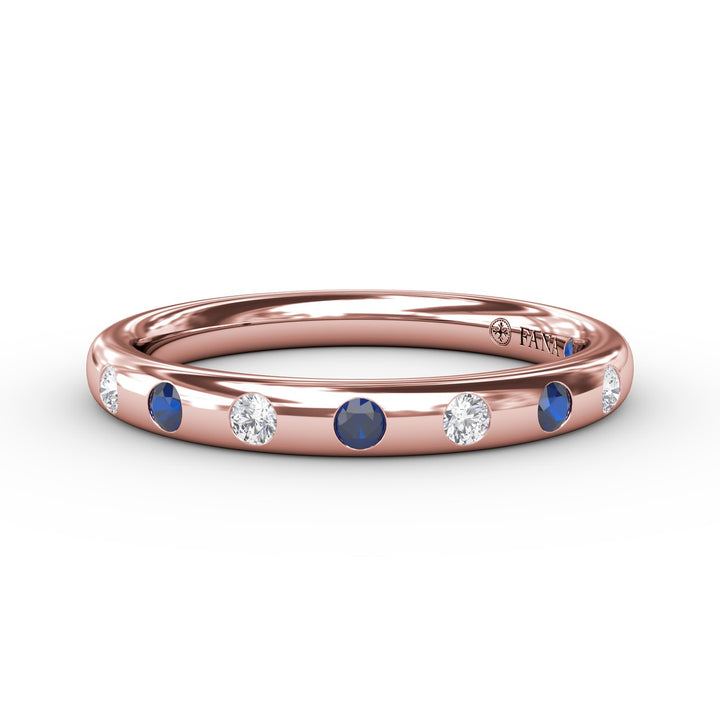 Sapphire Flush Setting Band
