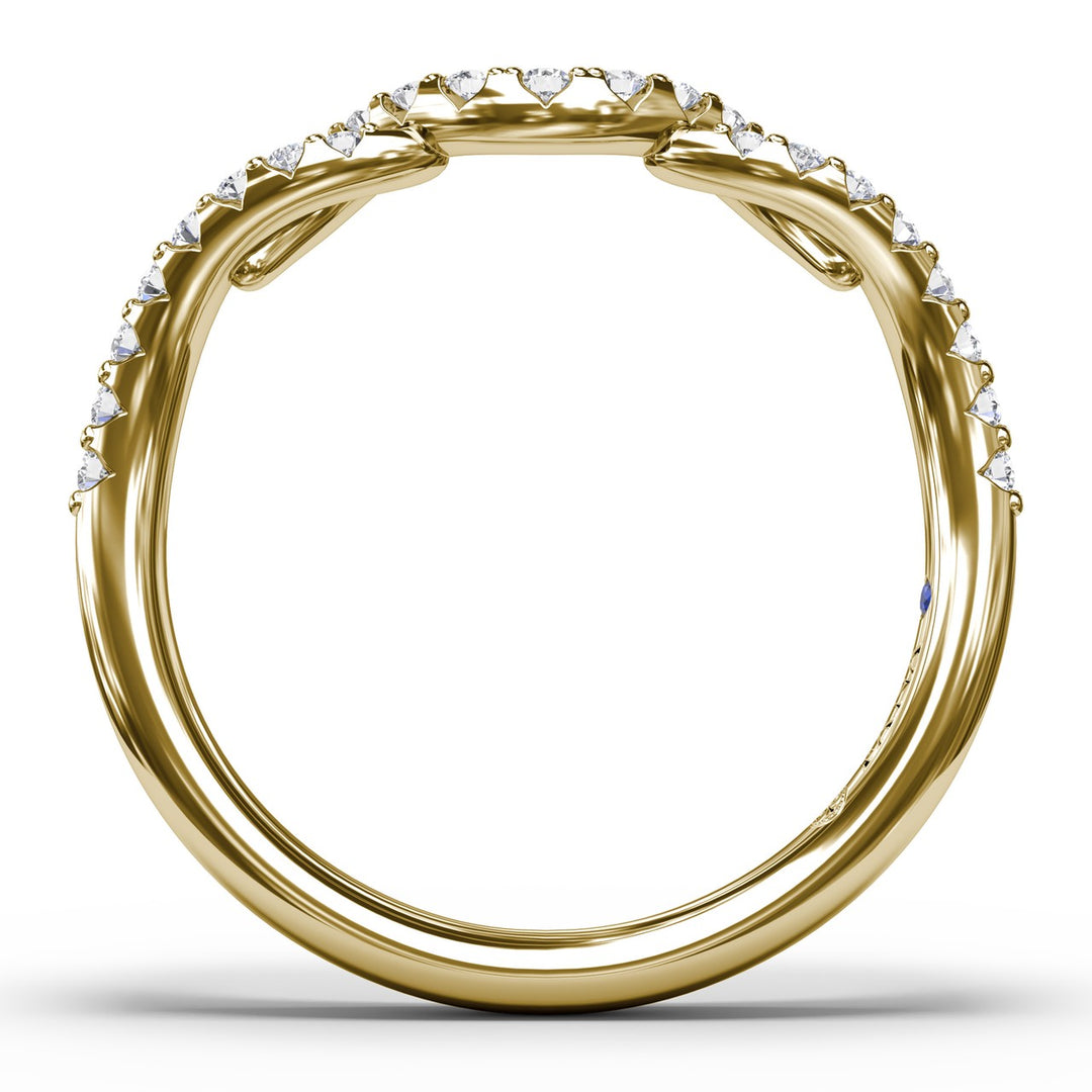 Curved Diamond Ring
