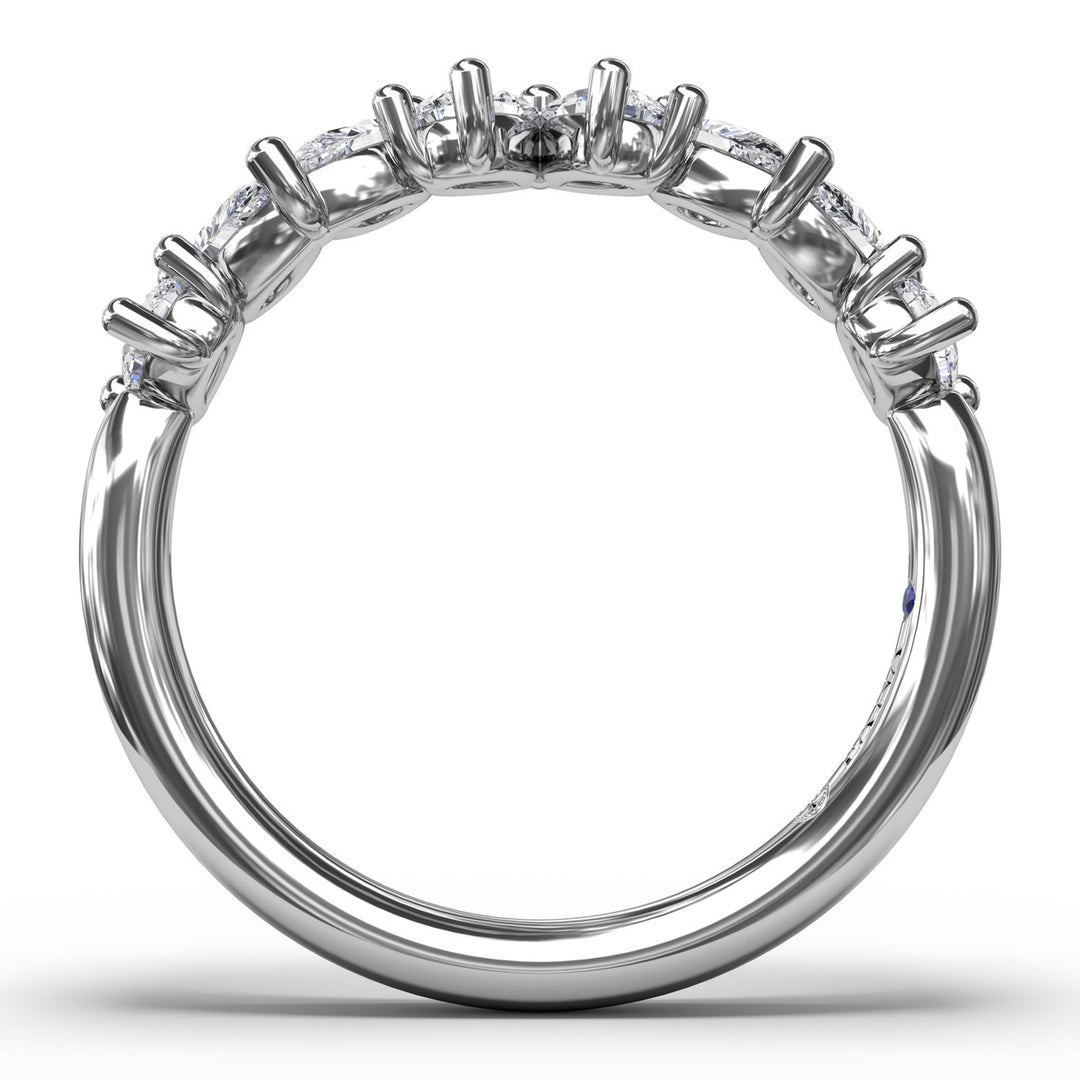 Pear Cluster Diamond Ring