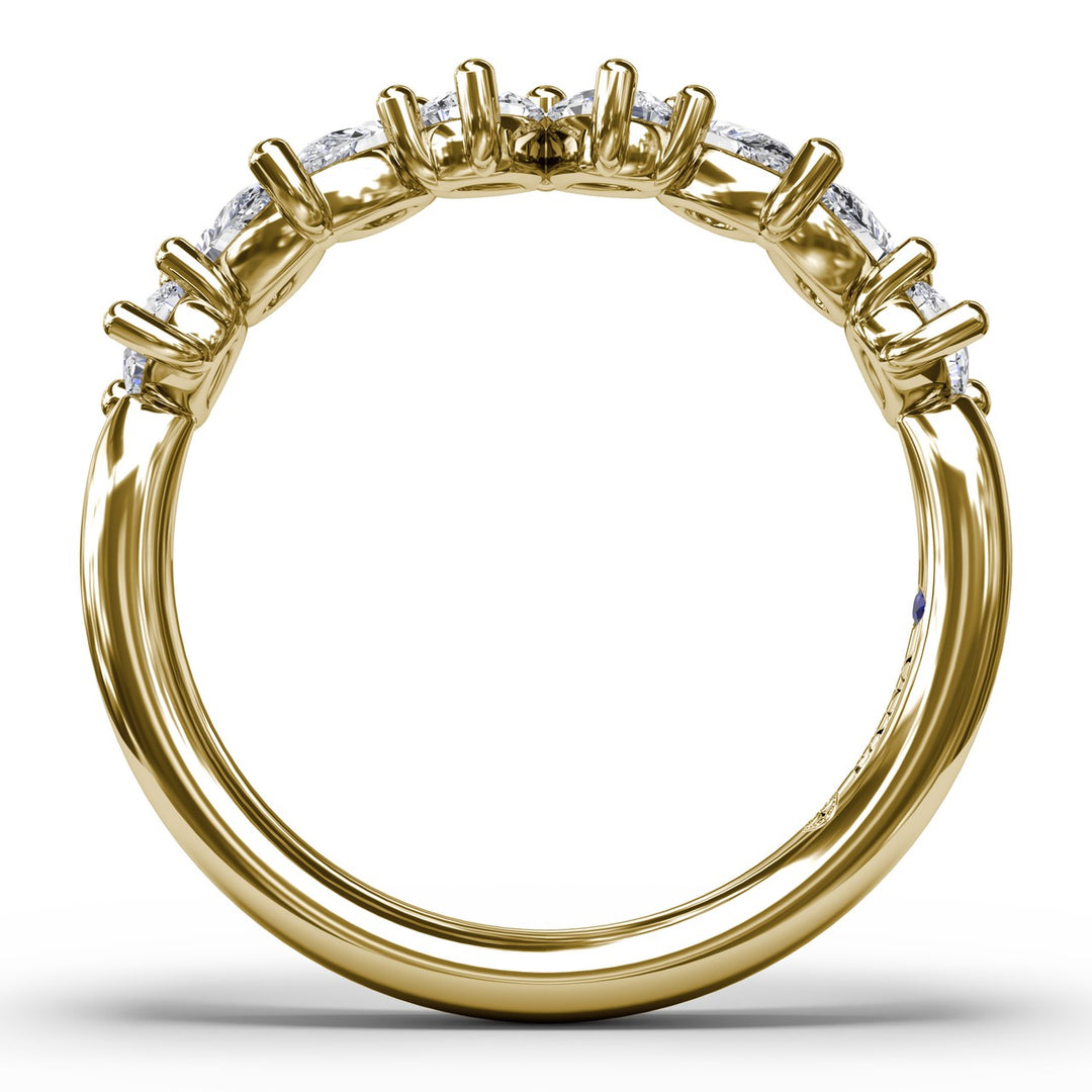 Pear Cluster Diamond Ring