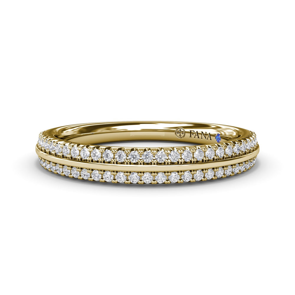 Split PavÃ© Diamond Band