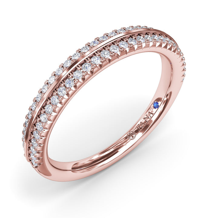 Split PavÃ© Diamond Band