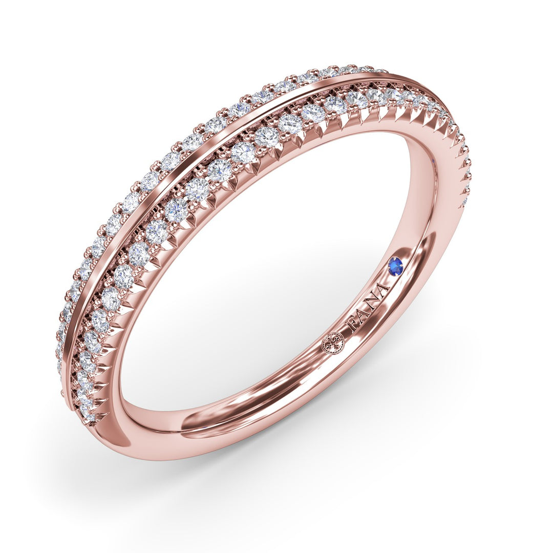 Split PavÃ© Diamond Band