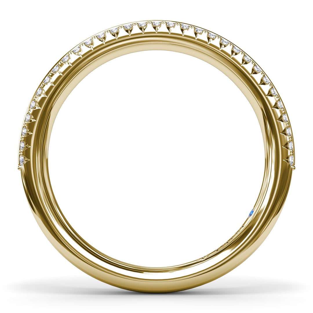 Split PavÃ© Diamond Band