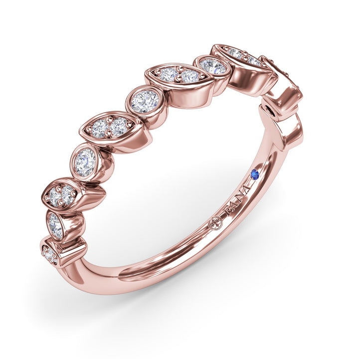 Multi-shaped Bezel Set Diamond Band