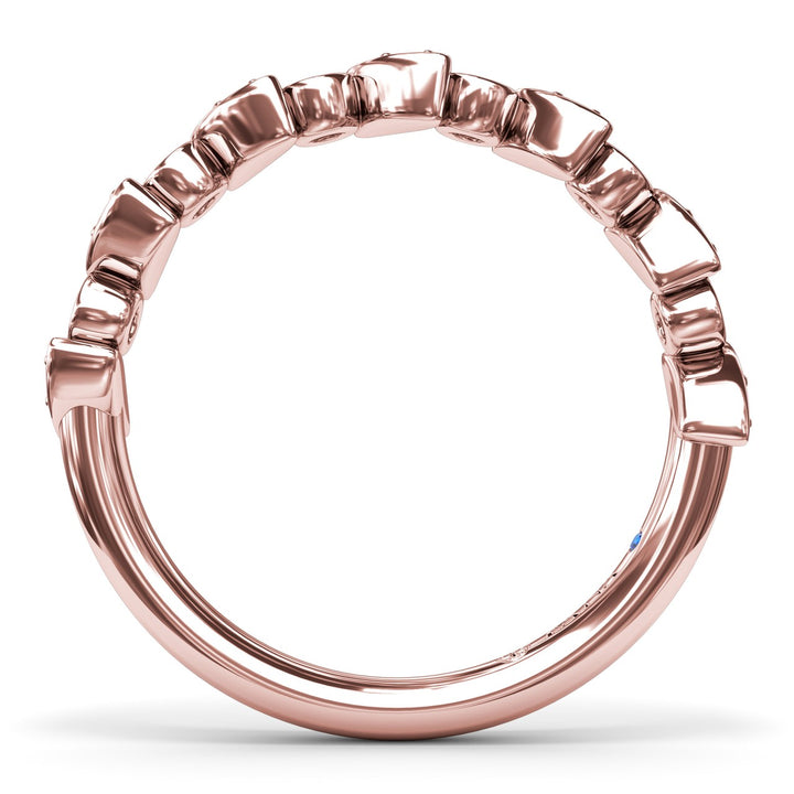 Multi-shaped Bezel Set Diamond Band