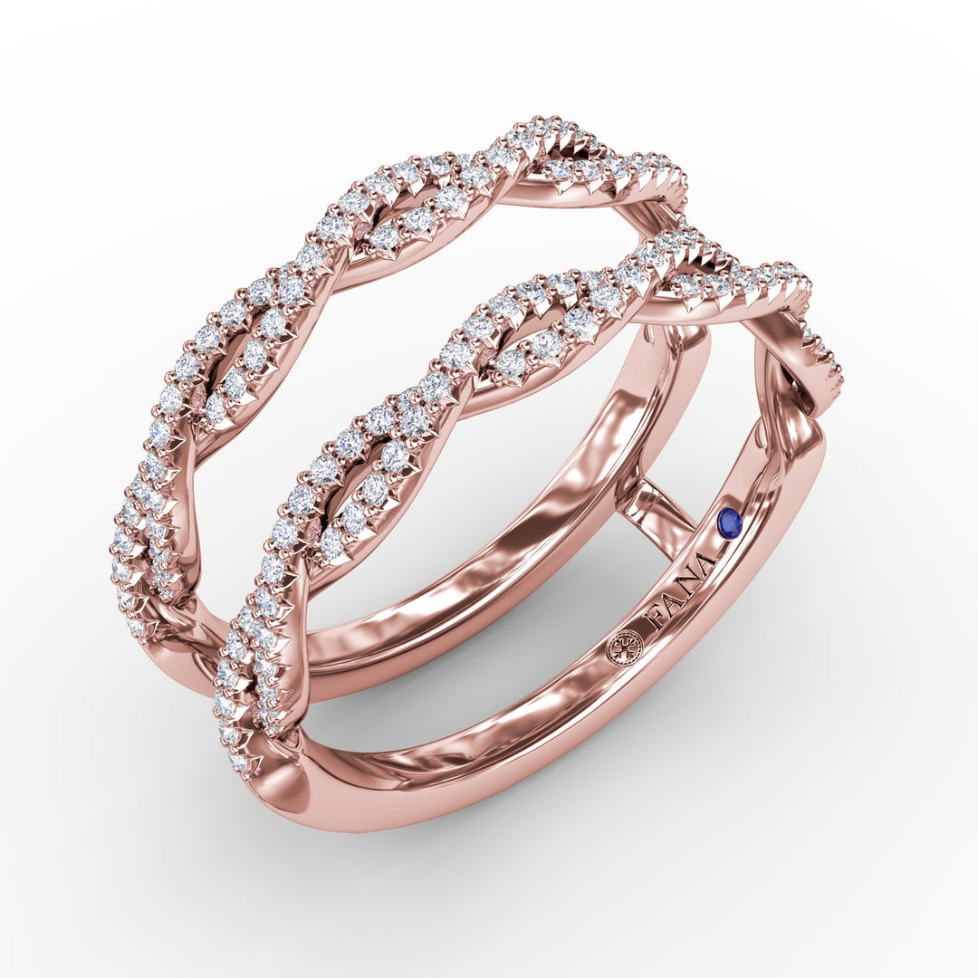 Loose Twist Diamond Insert Ring