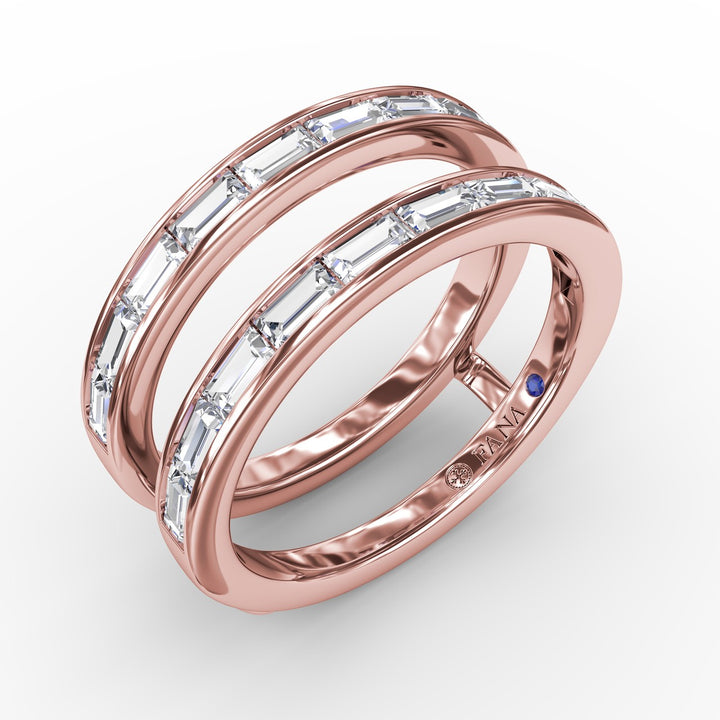 Channel Setting Diamond Insert Ring