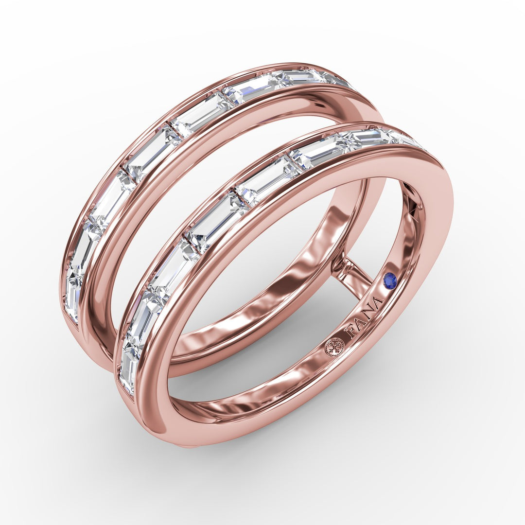 Channel Setting Diamond Insert Ring