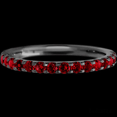 Zirconium band with 15 Round Dark Ruby having TCW-.45