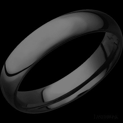 5 mm wide Domed Zirconium band.
