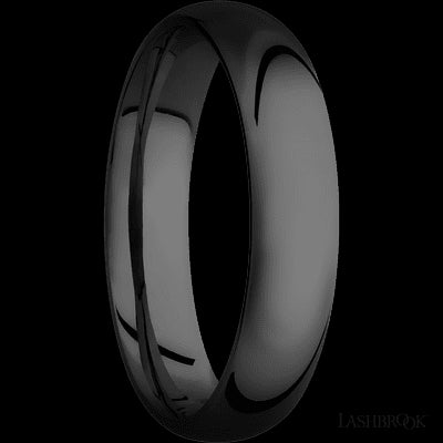 5 mm wide Domed Zirconium band.